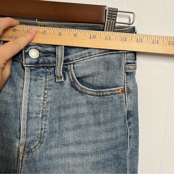 Levi’s Wedgie Skinny Jeans Size 26 Distressed Blue Stretch High Rise Button Fly - Picture 3 of 8